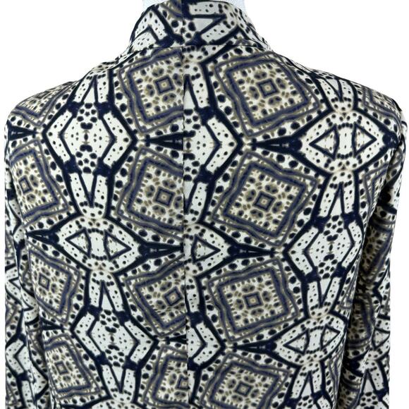 Women's ASTR Geometric Blazer Open Draped Front Long Sleeve Lightweight Jacket L - Picture 6 of 11